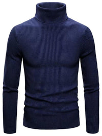 Men's Turtleneck Long Sleeve Ribbed Sweater turtle neck Luxurious Weddings