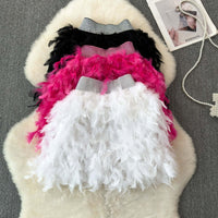 Chiffon skirt, women's spring/summer high waisted A-line Chiffon Skirt Luxurious Weddings