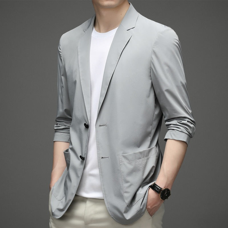 Men's Formal Silk Thin Suit Coat Jacket Luxurious Weddings
