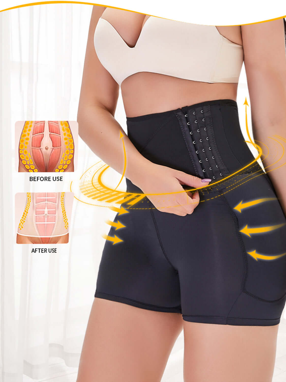 Full Size Hook and eye Shaping Shorts shapewear Luxurious Weddings