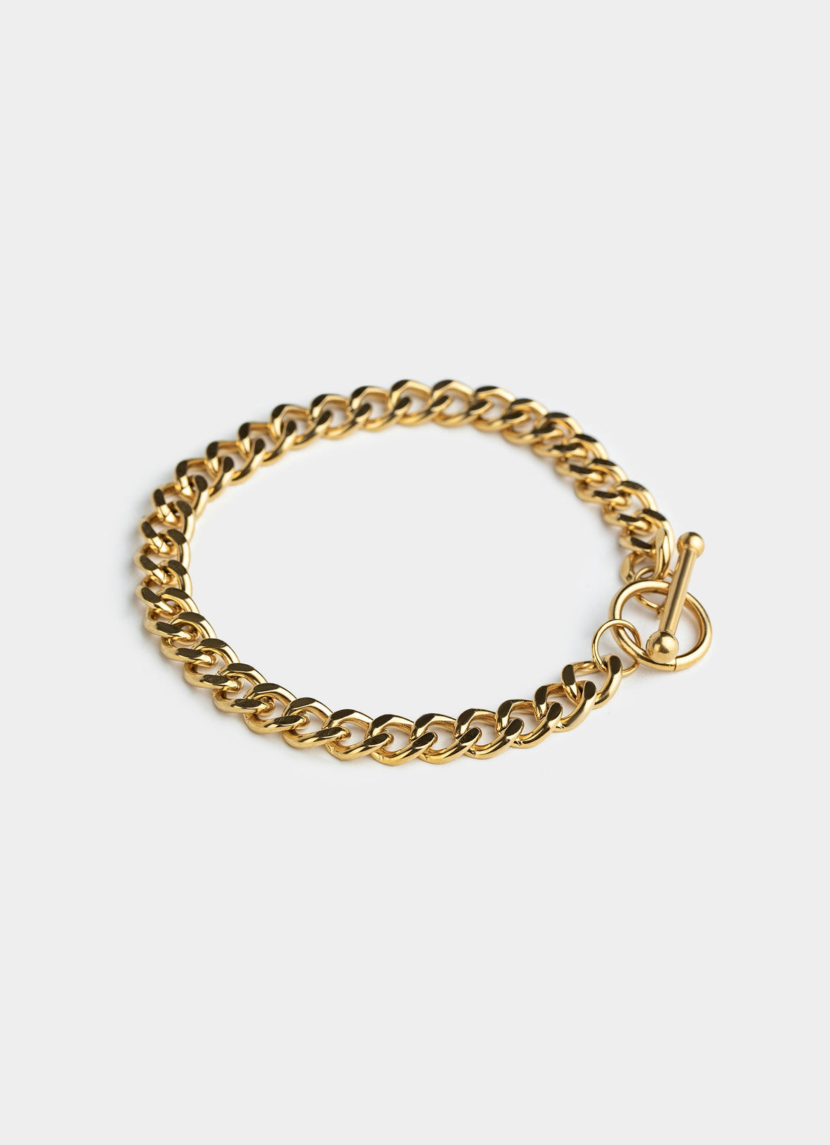 Bar Clasp Cuban Bracelet - 18K Gold Plated