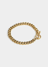 Bar Clasp Cuban Bracelet - 18K Gold Plated