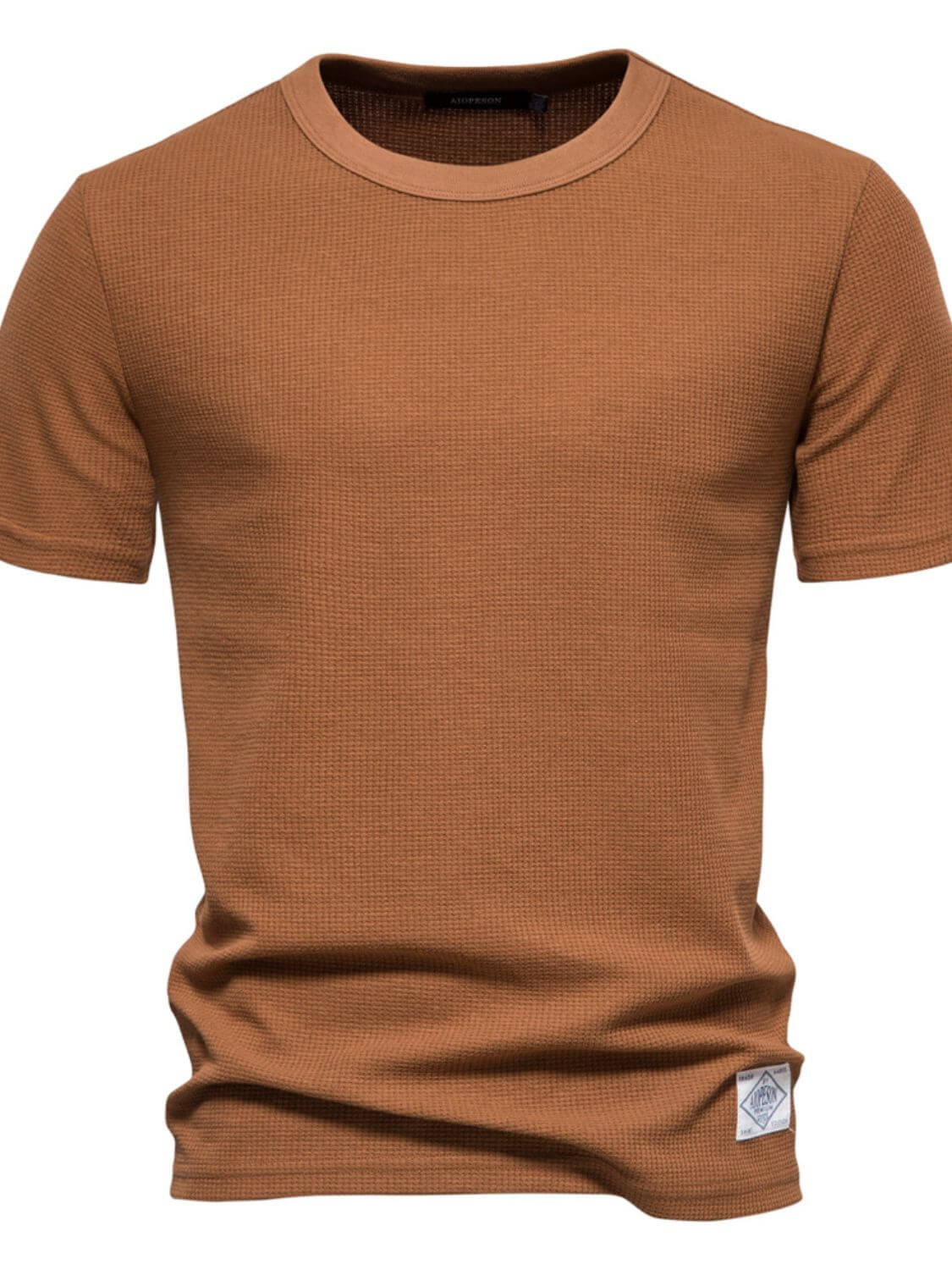Men's Waffle-Knit Short Sleeve T-Shirt mens tshirts Luxurious Weddings