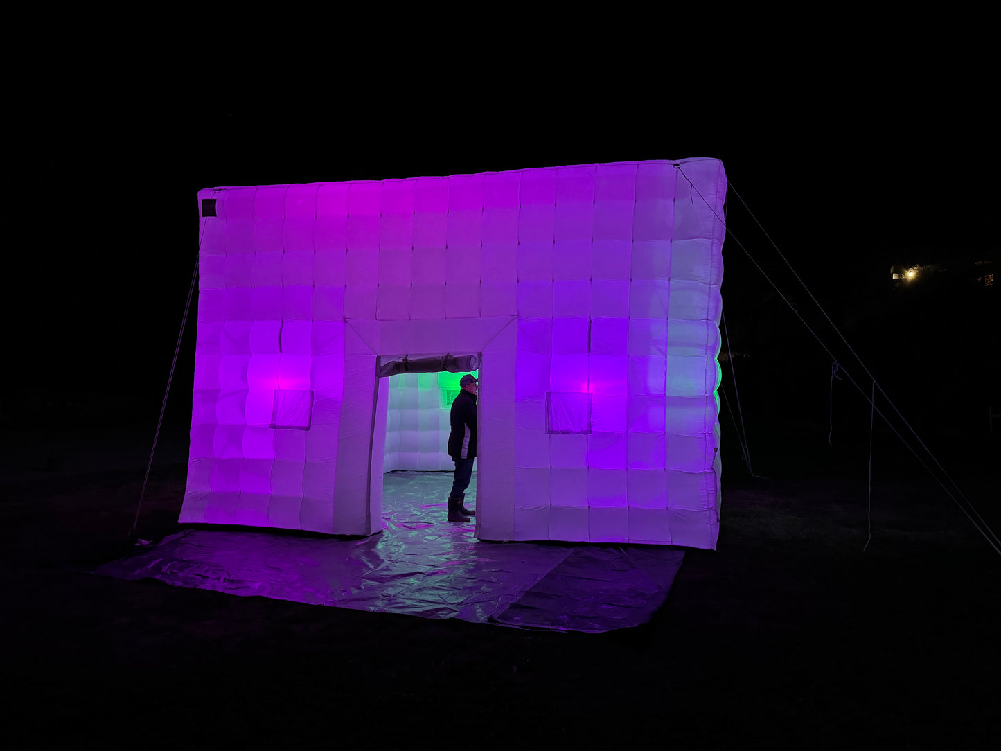 Large white Inflatable Square Tent/Marquee With Lights Marquees Luxurious Weddings