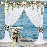 Silk Draping White Backdrop Curtain Silks Luxurious Weddings