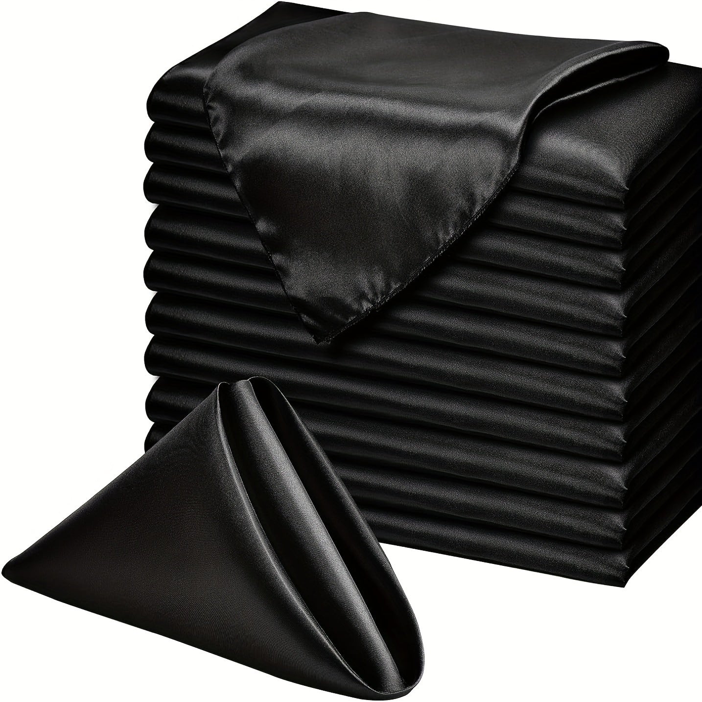 Coloured Satin Napkins - Set of 10 Napkins Luxurious Weddings