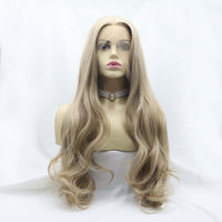 13*3" Lace Front Wigs Synthetic Long Wavy 24" 130% Density Lace front wig Luxurious Weddings