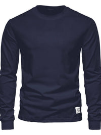 Men's Full Size Round Neck Long Sleeve T-Shirt Plus Size Men's Tshirts Luxurious Weddings