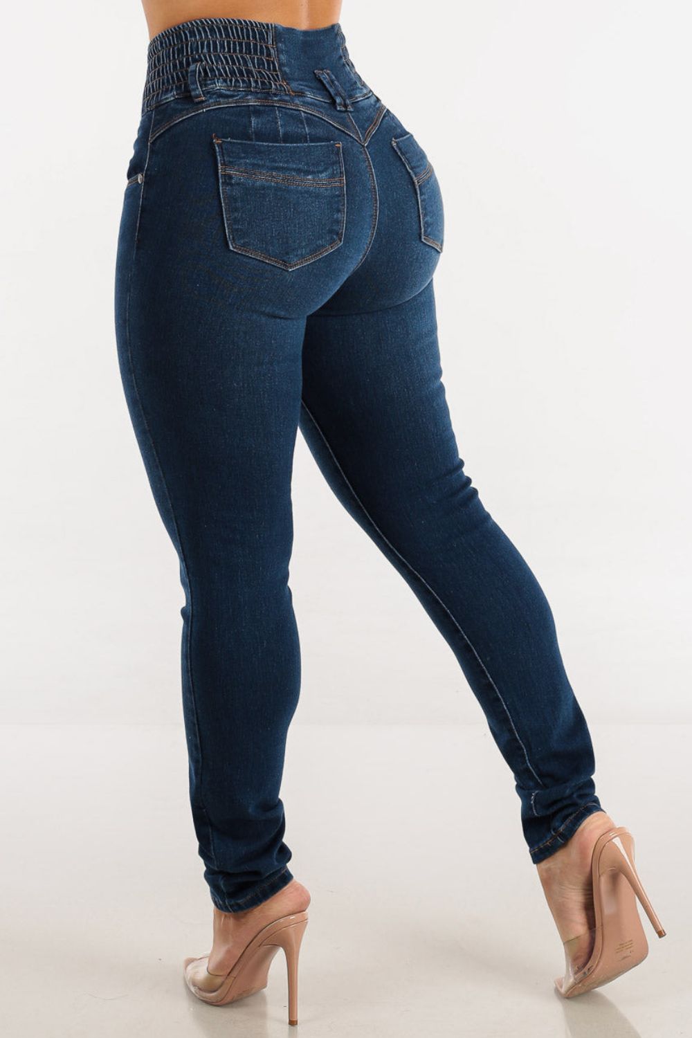High Waist Buttoned Skinny Hip Lifting Jeans Skinny jeans Luxurious Weddings