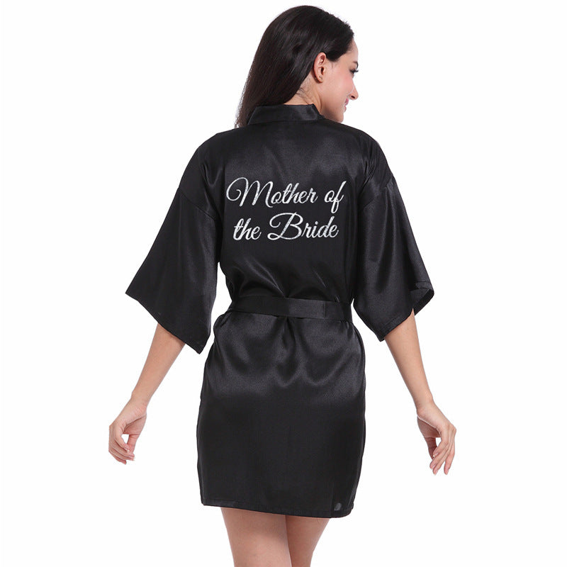 Hot Silver Glitter Mother Of The Bride Nightgown Bridal Robes Luxurious Weddings