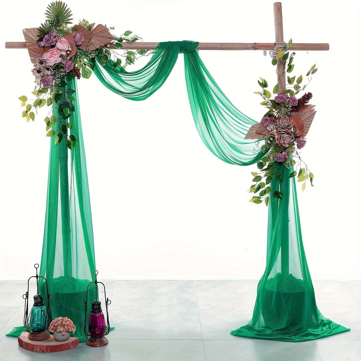 Green Silk Draping Silks Luxurious Weddings
