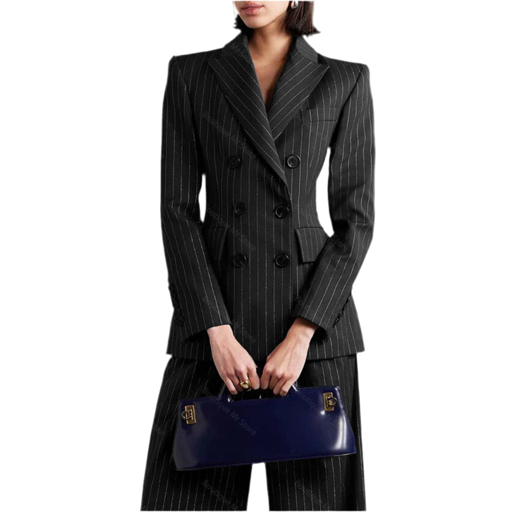 Schlankes, schickes, zweireihiges Damenanzug-Set