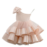 Children's Wedding Dress Girls One-shoulder Show Princess Fluffy girls dress Luxurious Weddings