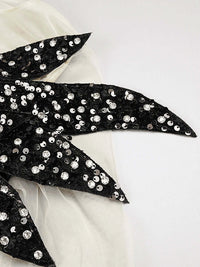 Sequins Velvet Mini Dresses Patchwork Long Sleeve Cocktail Black Dress Cocktail dress Luxurious Weddings