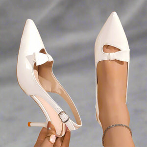 Point Toe Slingback Pumps Bridal Shoes Luxurious Weddings
