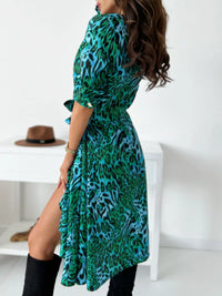 Printed Tie Waist Midi Dress Summer dress Luxurious Weddings