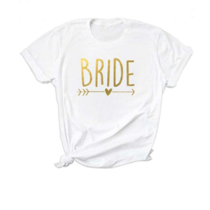 Gold T-shirt bride Tshirts Luxurious Weddings