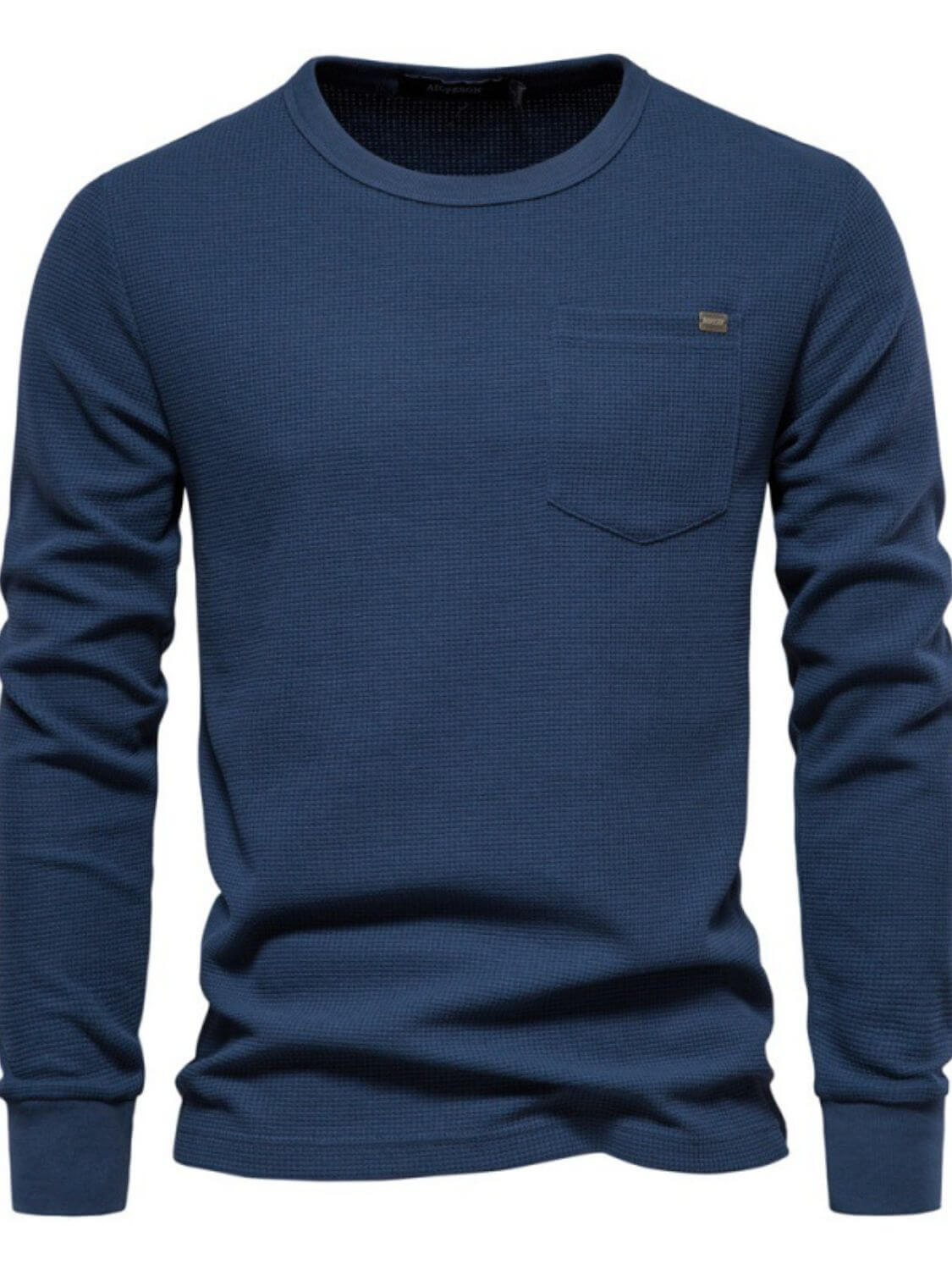 Men's Waffle-Knit Round Neck T-Shirt Men's Tshirts Luxurious Weddings