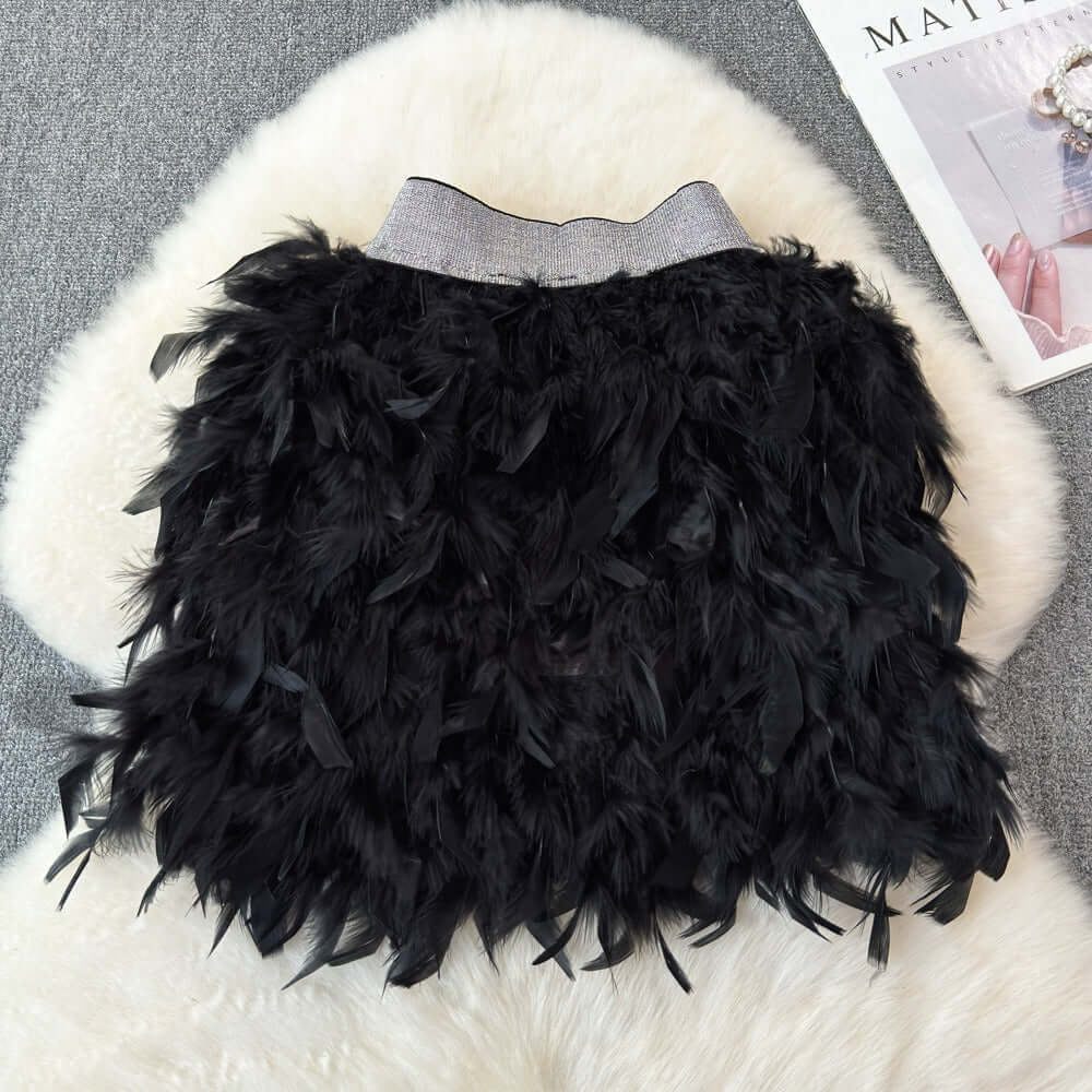 Chiffon skirt, women's spring/summer high waisted A-line Chiffon Skirt Luxurious Weddings