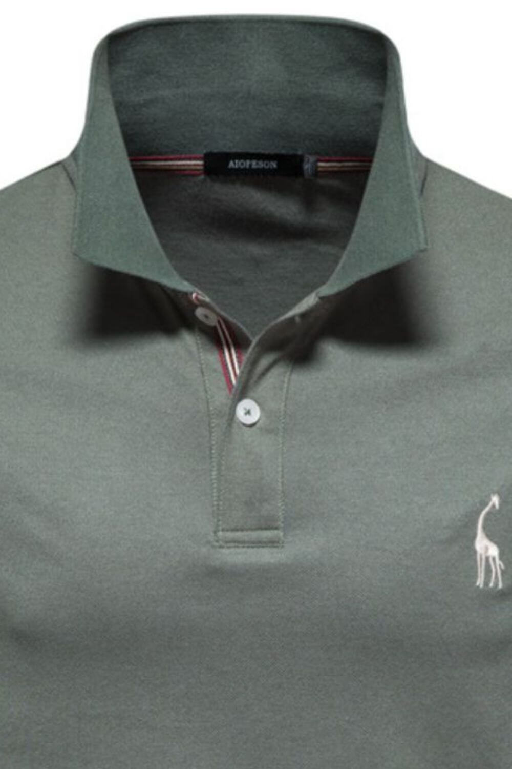 Men's Giraffe Embroidered Short Sleeve Polo Men's Polos Luxurious Weddings