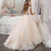 Children's Flowergirl Lace Puff Princess Dress girls dress Luxurious Weddings