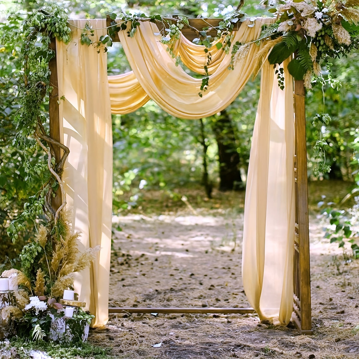 Green Silk Draping Silks Luxurious Weddings