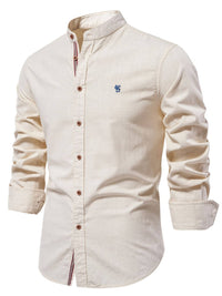 Men's Full Size Button Down Embroidered Shirt Plus Size Shirt Luxurious Weddings