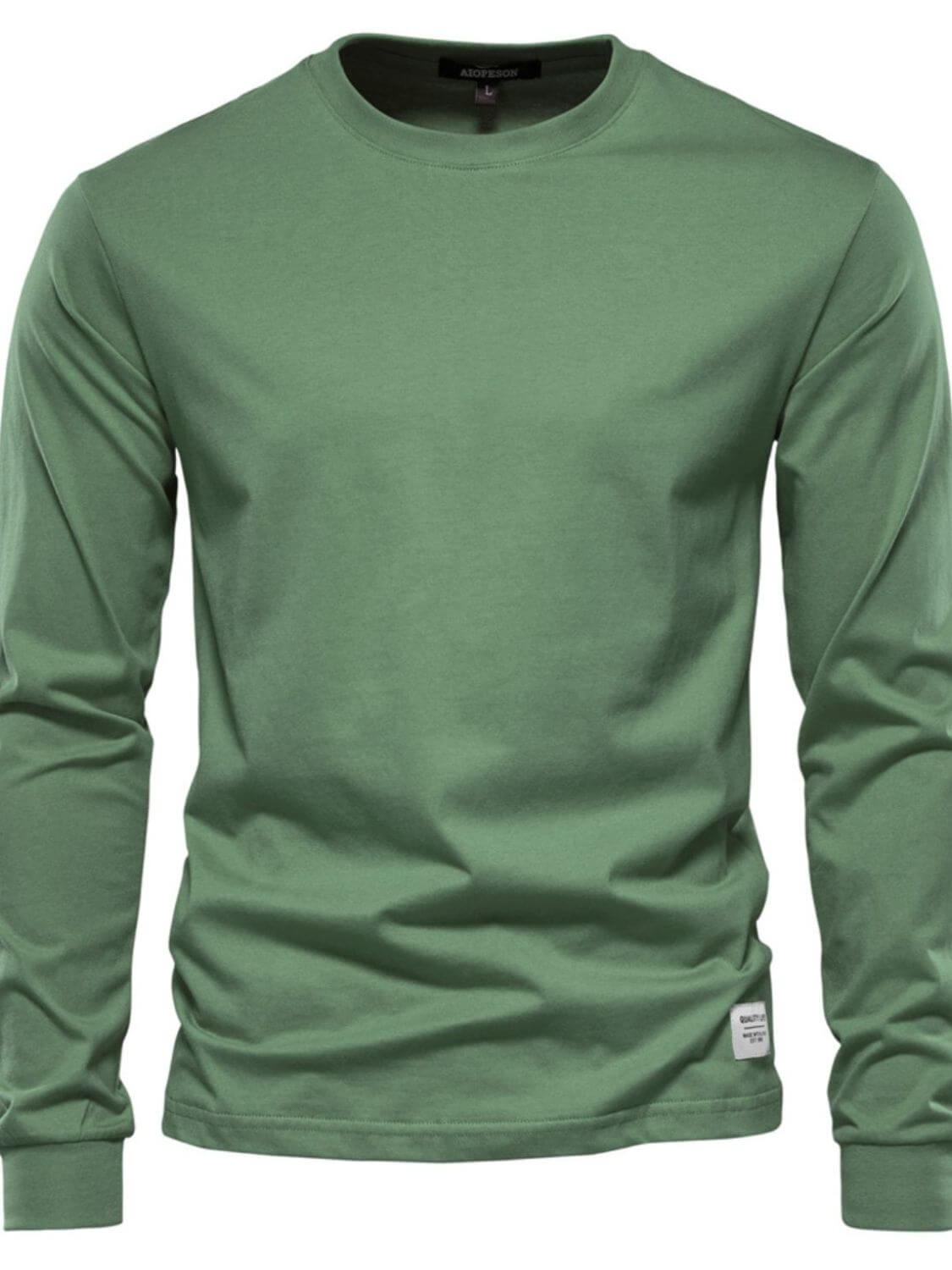 Men's Full Size Round Neck Long Sleeve T-Shirt Plus Size Men's Tshirts Luxurious Weddings