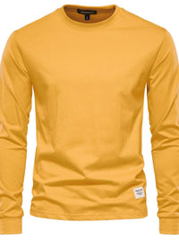 Men's Full Size Round Neck Long Sleeve T-Shirt Plus Size Men's Tshirts Luxurious Weddings