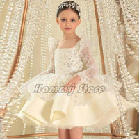 Girls' Sequined Princess Dress Bow Knot girls dress Luxurious Weddings