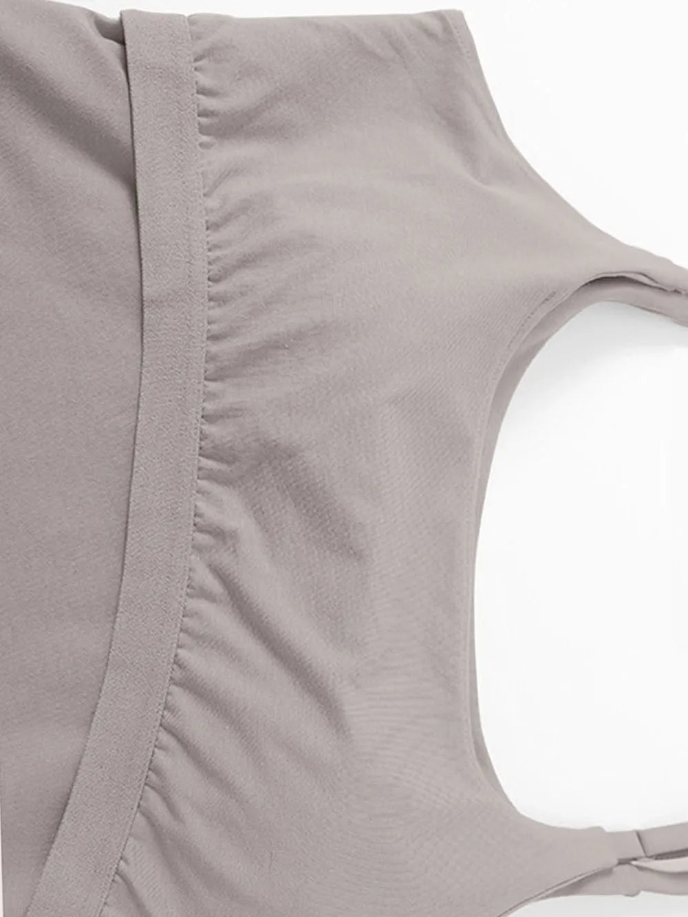 Scoop Neck Cropped Cami with Chest Pads Singlet Luxurious Weddings