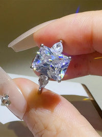 3 Carat Moissanite 925 Sterling Silver Square Shape Ring rings Luxurious Weddings