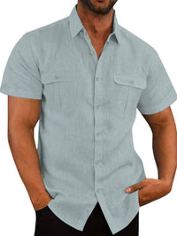 Men's Plus Size Collared Neck Short Sleeve Shirt Men’s shirts Luxurious Weddings