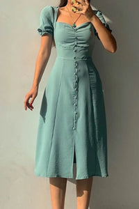 Sweetheart Neck Short Sleeve Dress Summer dress Luxurious Weddings