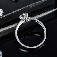 Moissanite 925 Sterling Silver Ring Jewelry Luxurious Weddings