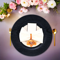 40pcs Elegant Black Round Charger Plates Set Tableware Luxurious Weddings