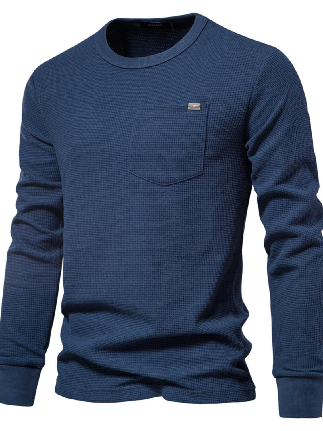 Men's Waffle-Knit Round Neck T-Shirt Men's Tshirts Luxurious Weddings