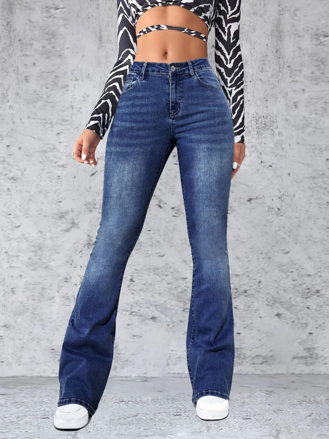 High Rise Jeans with Pockets jeans Luxurious Weddings