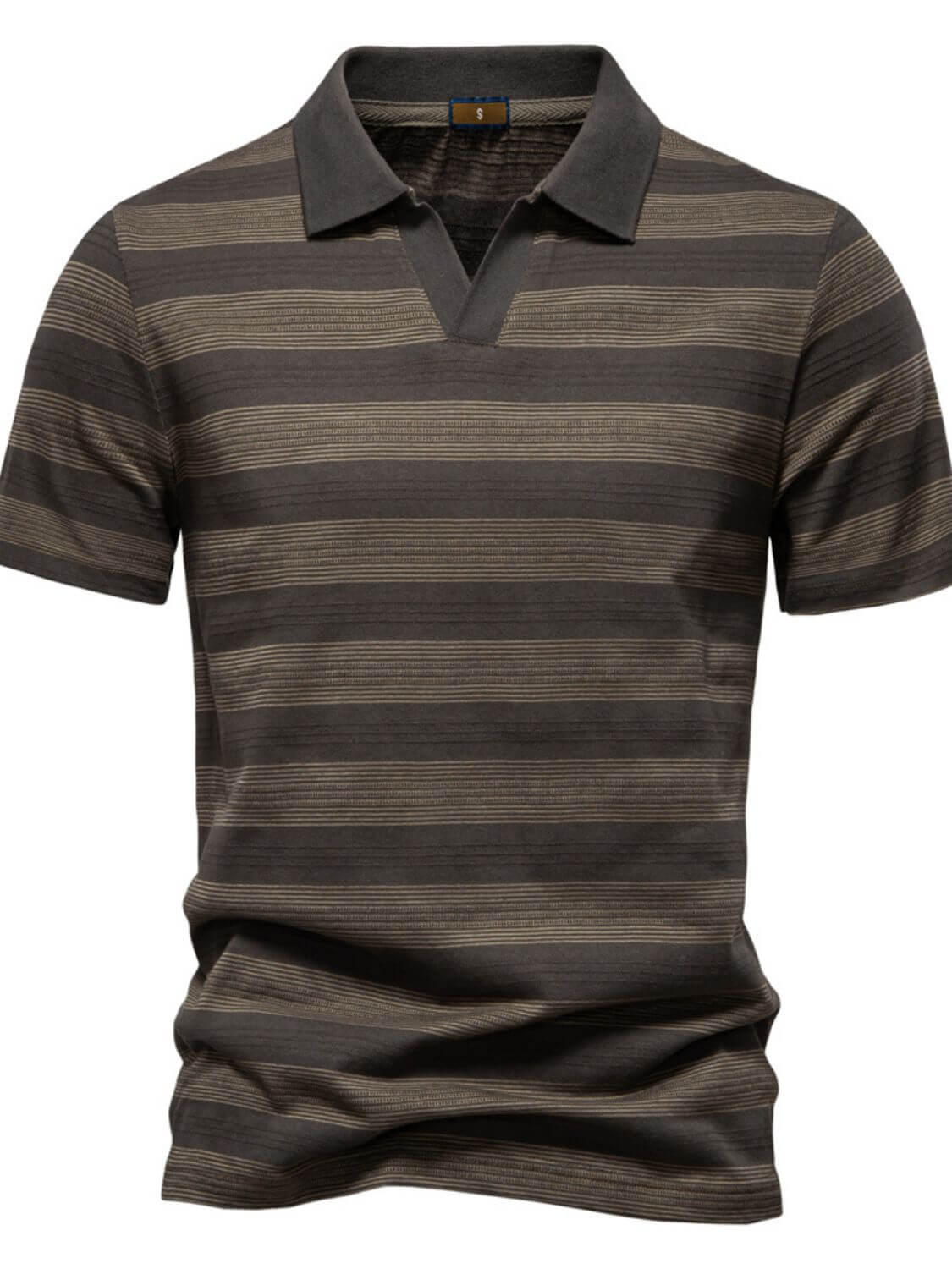 Men's Contrast Striped Short Sleeve Polo Men's Polos Luxurious Weddings