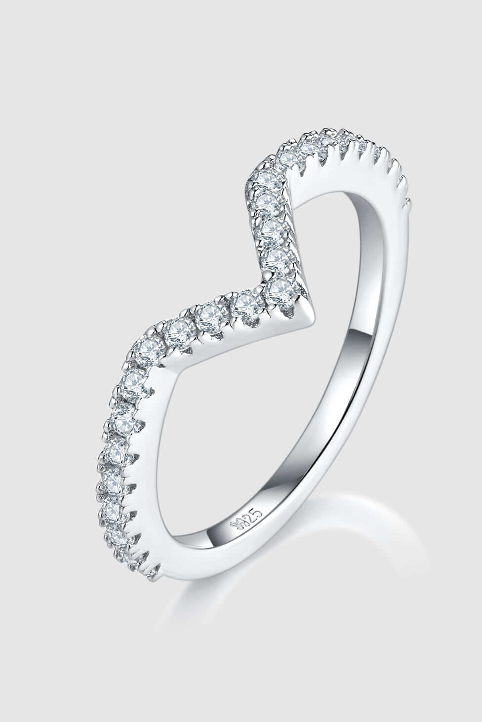 1 Carat Moissanite 925 Sterling Silver Double Layered Ring Rings Luxurious Weddings