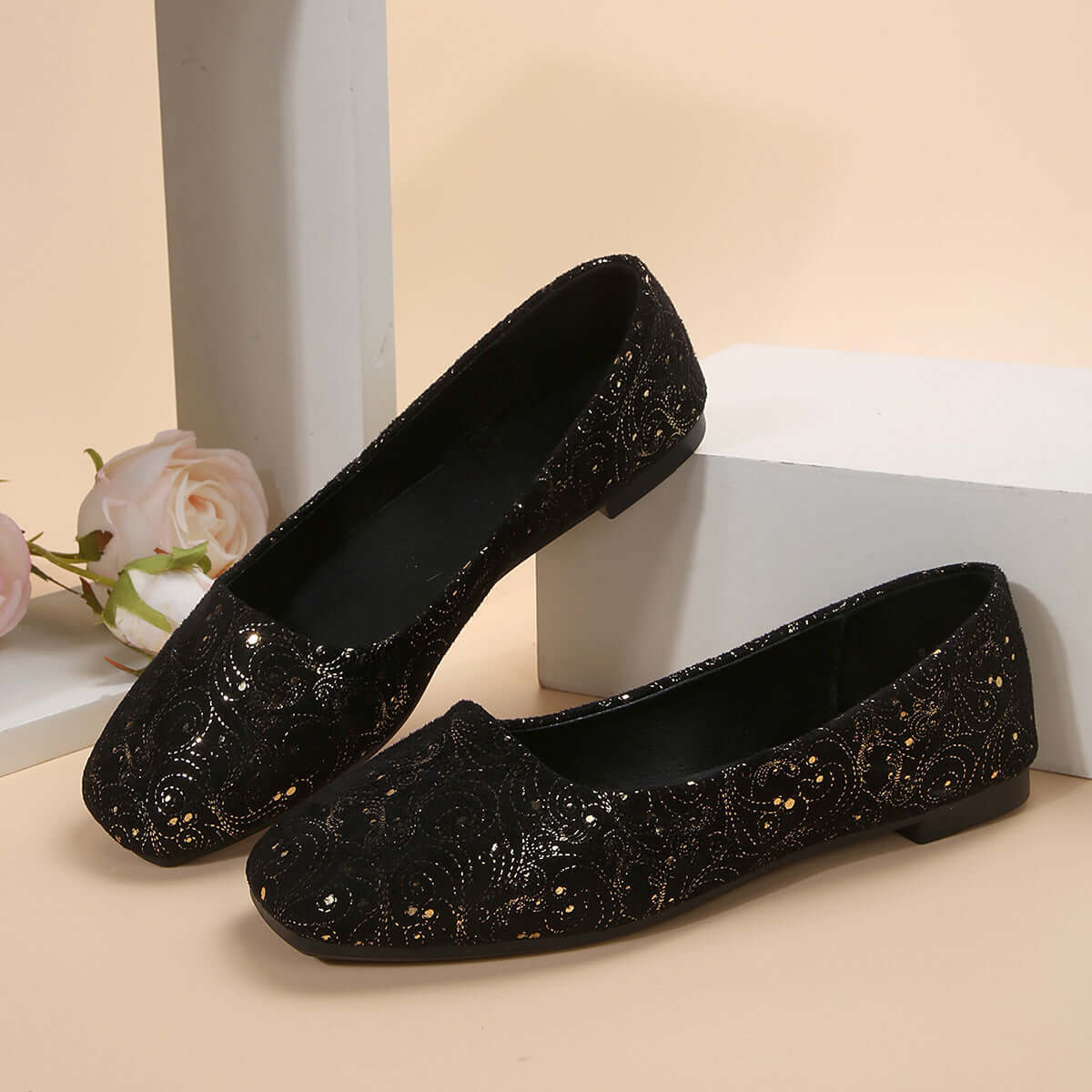 Square Toe Flat Slip-Ons flats Luxurious Weddings