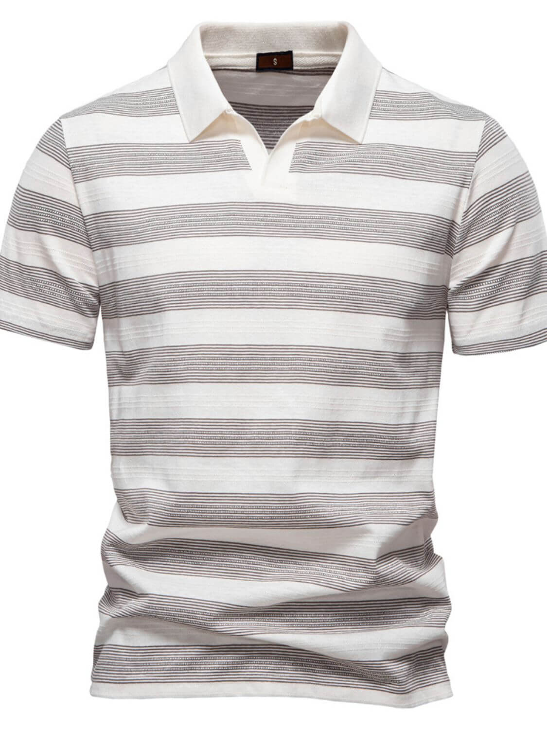 Men's Contrast Striped Short Sleeve Polo Men's Polos Luxurious Weddings