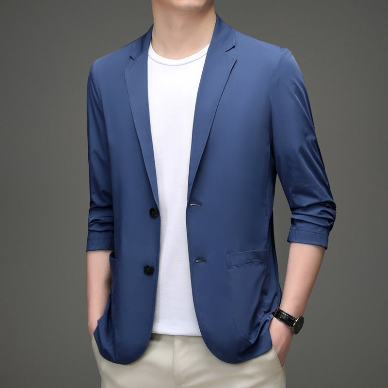 Men's Formal Silk Thin Suit Coat Jacket Luxurious Weddings