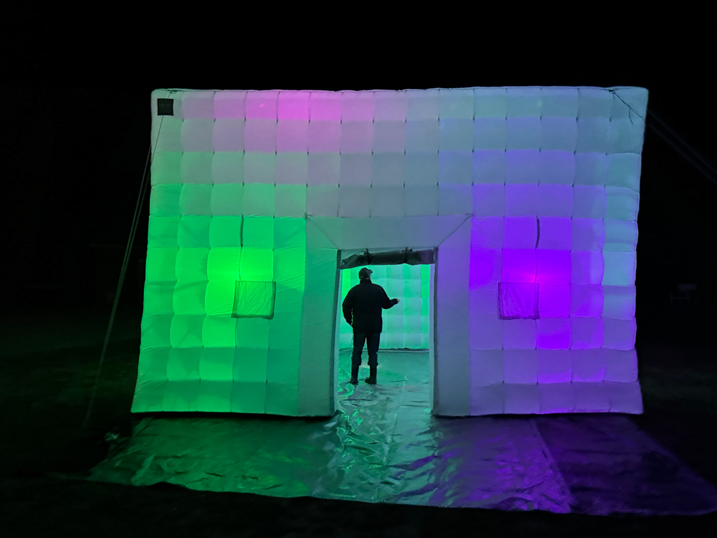 Large white Inflatable Square Tent/Marquee With Lights Marquees Luxurious Weddings