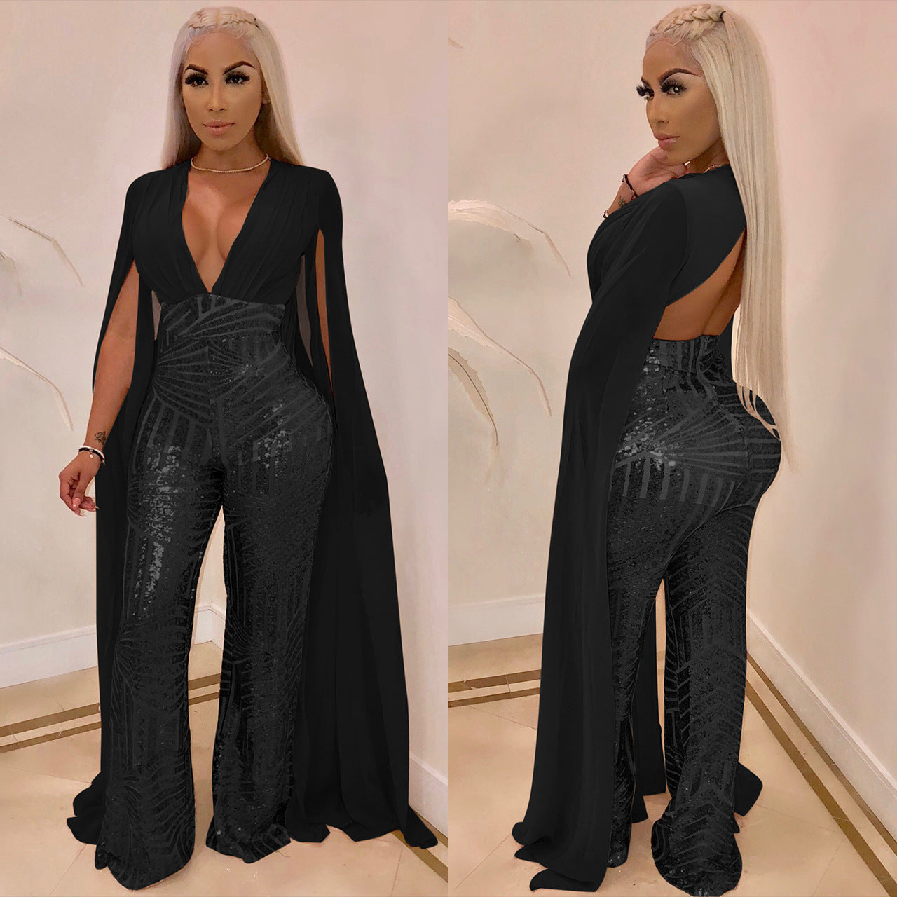 Sequin Evening Jumpsuit Jumpsuit Luxurious Weddings