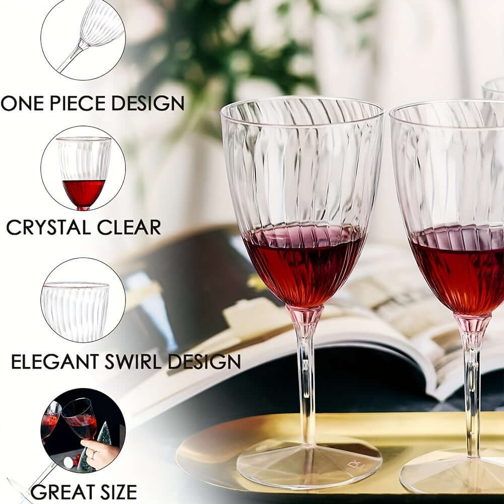 96pcs Clear Plastic Goblets – Perfect for Any Occasion Tableware Luxurious Weddings