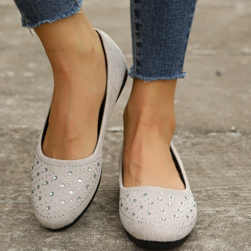 Rhinestone Flat Slip-Ons flats Luxurious Weddings