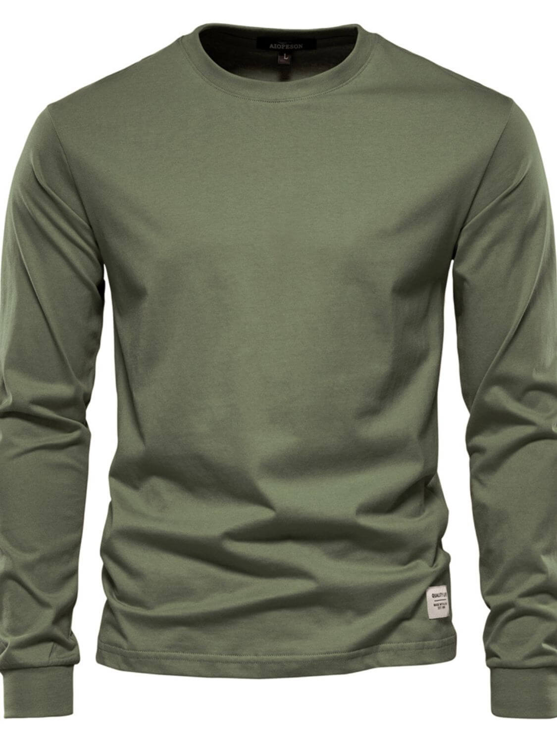 Men's Full Size Round Neck Long Sleeve T-Shirt Plus Size Men's Tshirts Luxurious Weddings