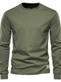 Men's Full Size Round Neck Long Sleeve T-Shirt Plus Size Men's Tshirts Luxurious Weddings