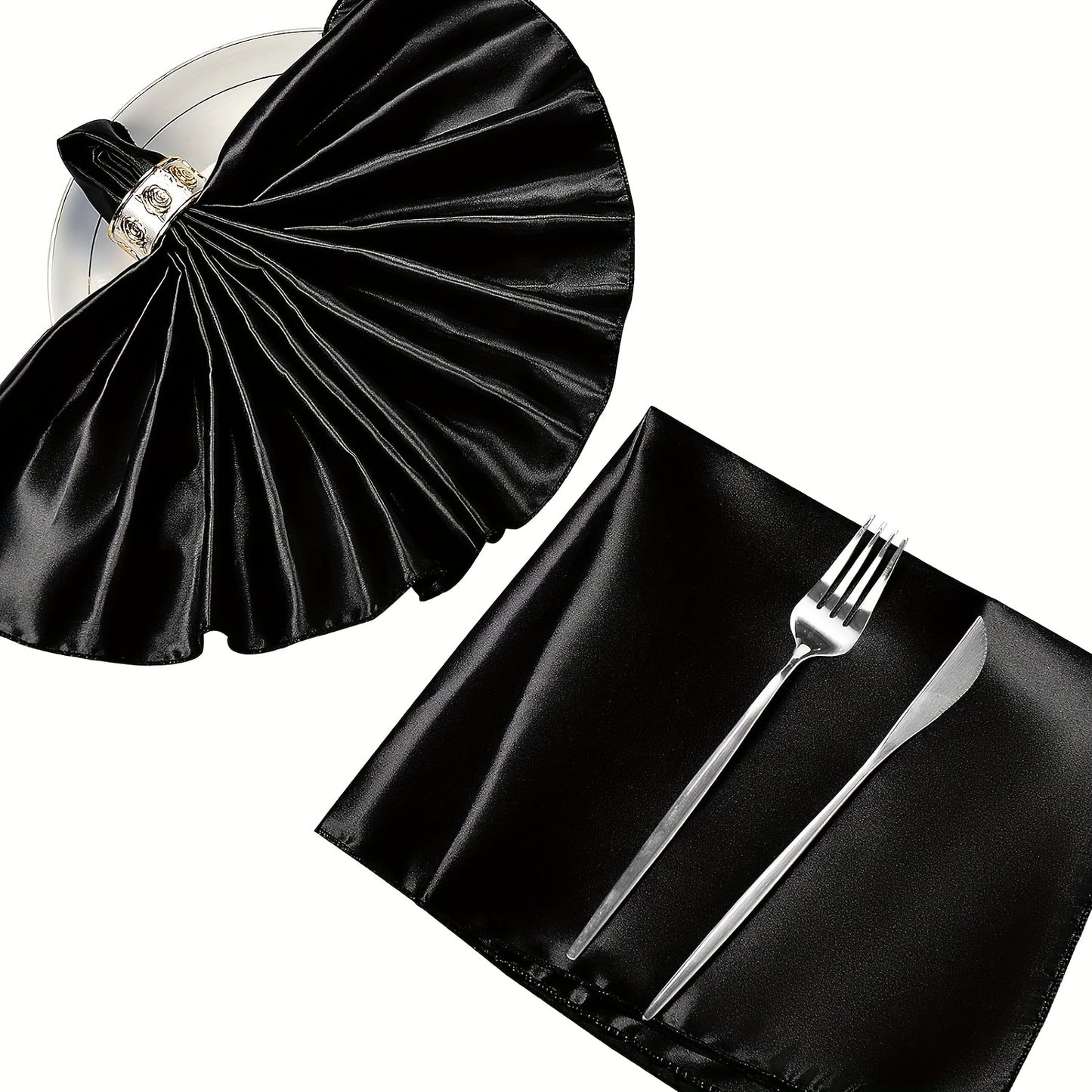 Coloured Satin Napkins - Set of 10 Napkins Luxurious Weddings